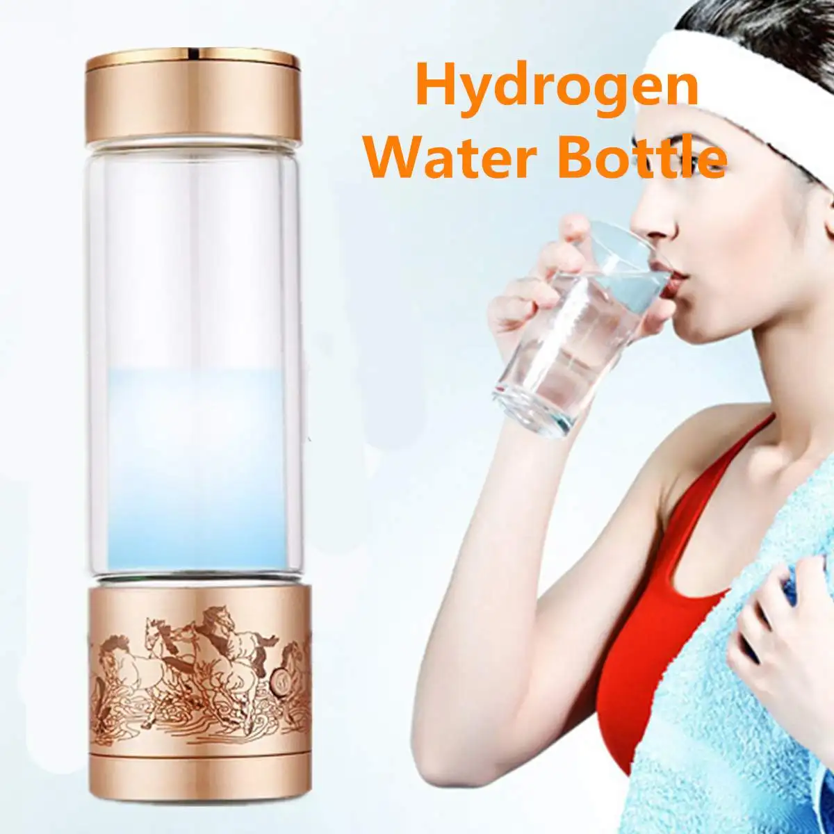

350ML Hydrogens Rich Water Bottle Generator LED Display USB Rechargeable Hydrogens Rich lonizer Bottle Water Filters