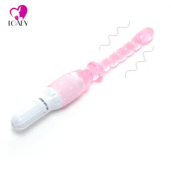 Gelée vibrateur bâton Long Anal godemichet Anal perles Silicone g-spot masseur adultes Sex Shop Sex Toys pour Couples Masturbation gode