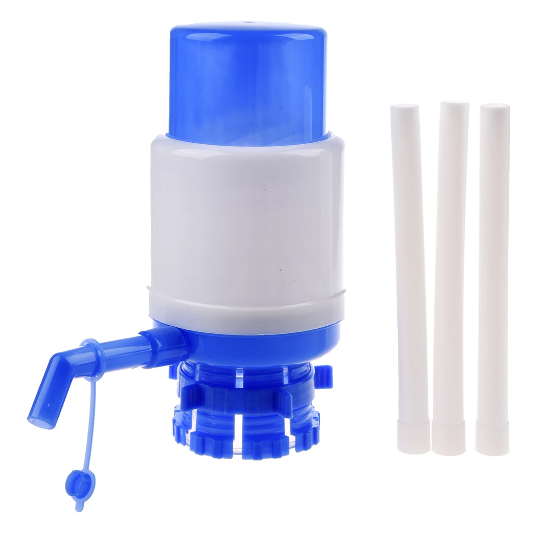 Drinking Water Hand Press Pump for Bottled Water Dispenser Home Office Blue White