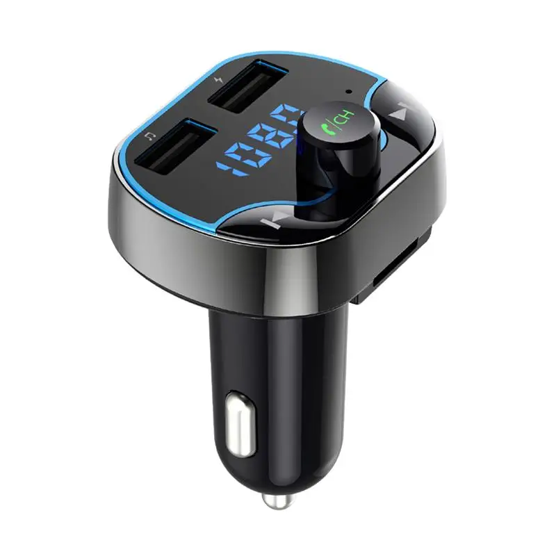 

Wireless Bluetooth Speakerphone USB FM Transmitter Charger Adapter for 12v-24v Car MP3 Player U Disk LCD Display Car Kit