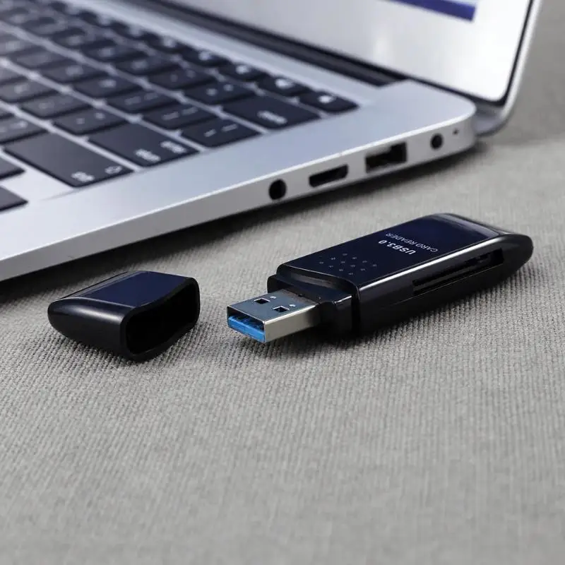 Мини Портативный USB3.0 Порты и разъёмы высокое Скорость 2 в 1 SDXC + TF Card