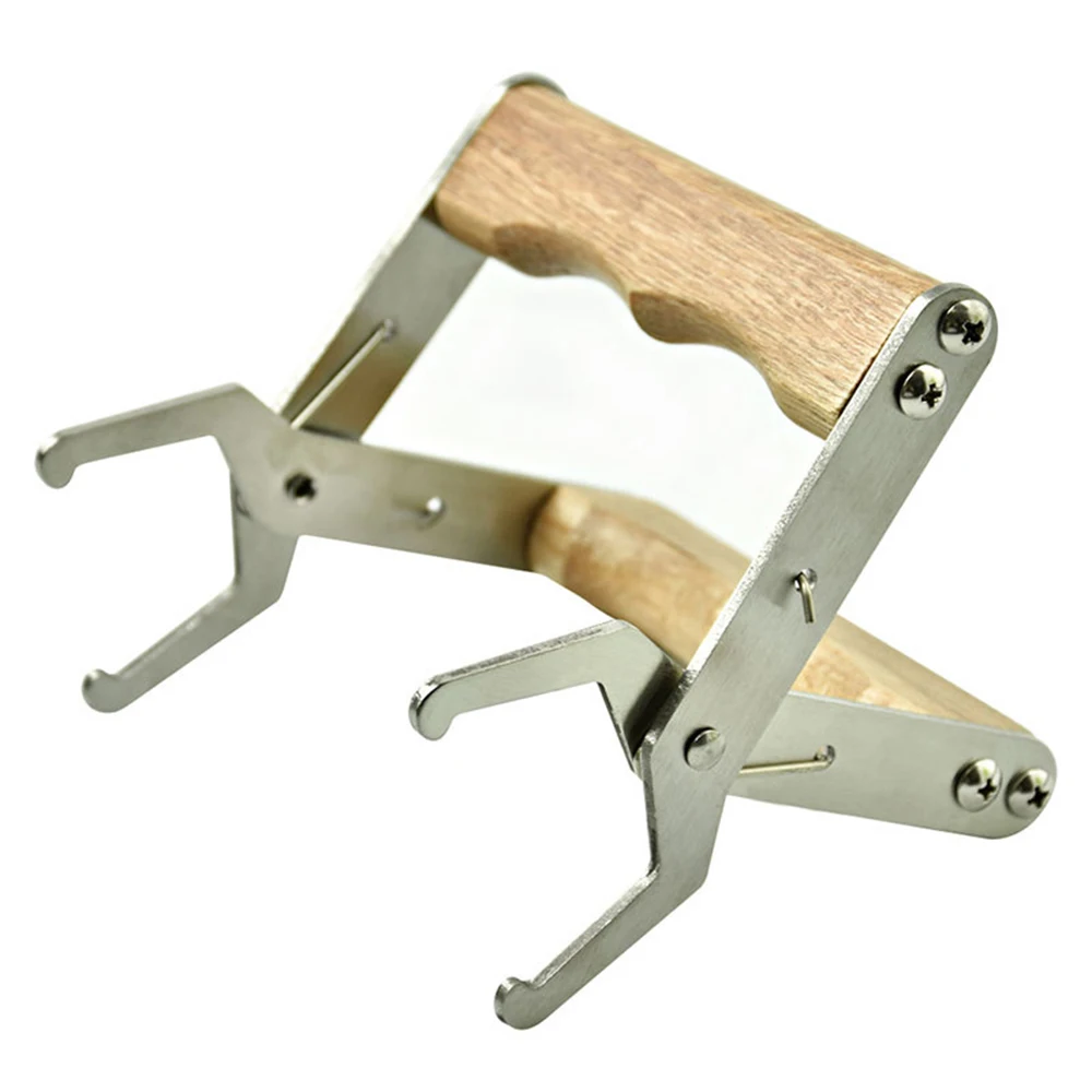Wooden Handle Bee Hive Frame Holder Lifter Capture Grip Tool Beekeeping