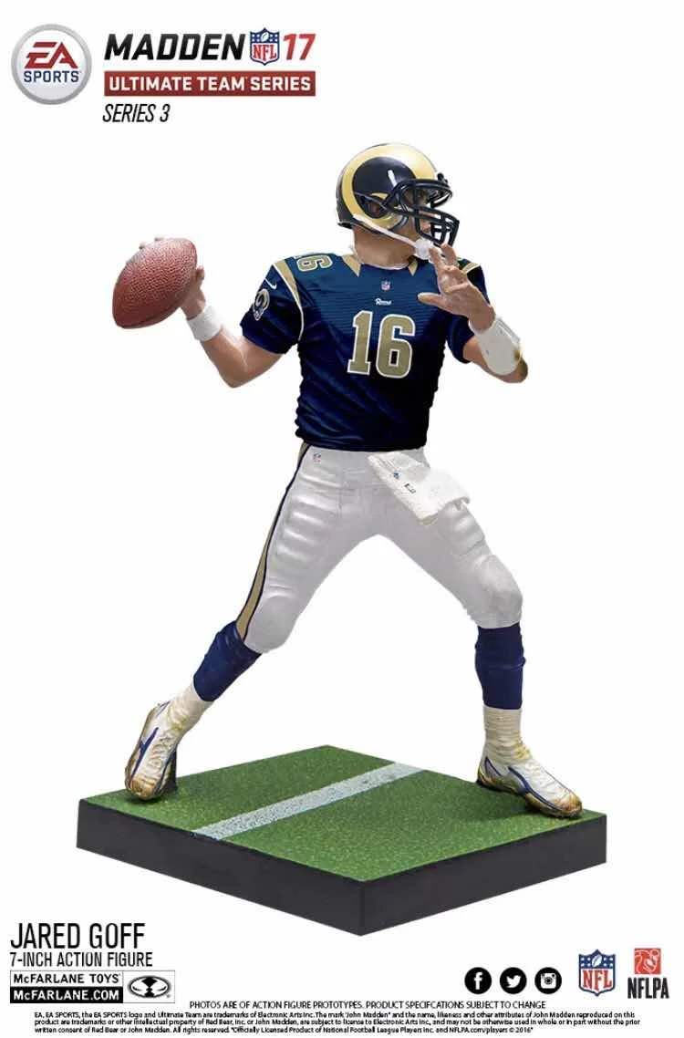 

New Specials Resin Die Casting Frank Fleming NFL 17 Rugby Doll Action Model Los Angeles Ram High Husband Doll Toy Gift