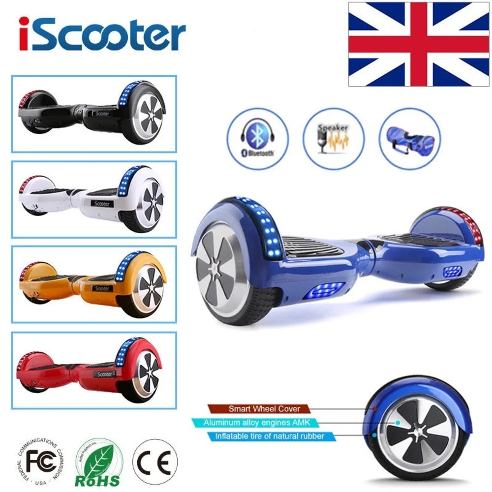 Iscooter ХОВЕРБОРДА 6 5 дюймов Bluetooth динамик скутер скейтборд самостоятельно баланс