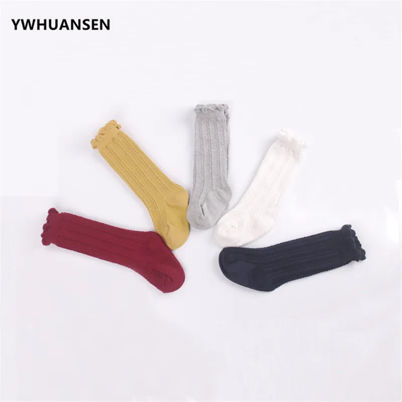 YWHUANSEN/1 пара носков унисекс для мальчиков и девочек вязаные хлопковые носки до