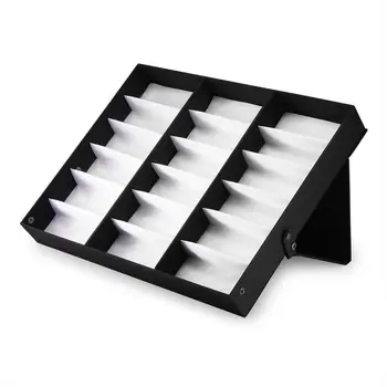

18 Slot Glasses Display Box Eyewear Sunglass Jewelry Watches Display Storage Case with Stand Function