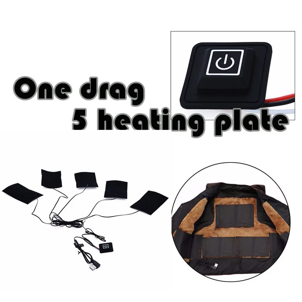 5 in 1 USB Charging Waterproof Carbon Fiber Non Woven Fabric Electric