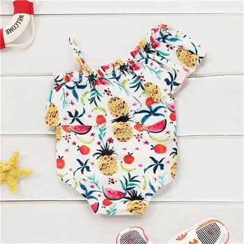 

1-5T New Fashion Toddler Kids Baby Girls Floral Bikini Swimsuit One Shoulder Cute Beach One Piece Swimwear Bathing suit