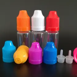 10 мл пустой прозрачный пластиковый бутылки для капельницы с яркие крышки с защитой от детей и длинными тонкими советы глазные капли