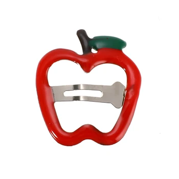 

1Pcs/Set Fruit Hairpin Girl Cartoon Realistic Hair Accessories Spinning Headdress Strawberry Cherry Apple Pineapple Banana