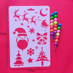 Merry Рождество Лось линейки DIY тисненая картонная открытка шаблон для стен Живопись Скрапбукинг штамп декоративные украшения школьные
