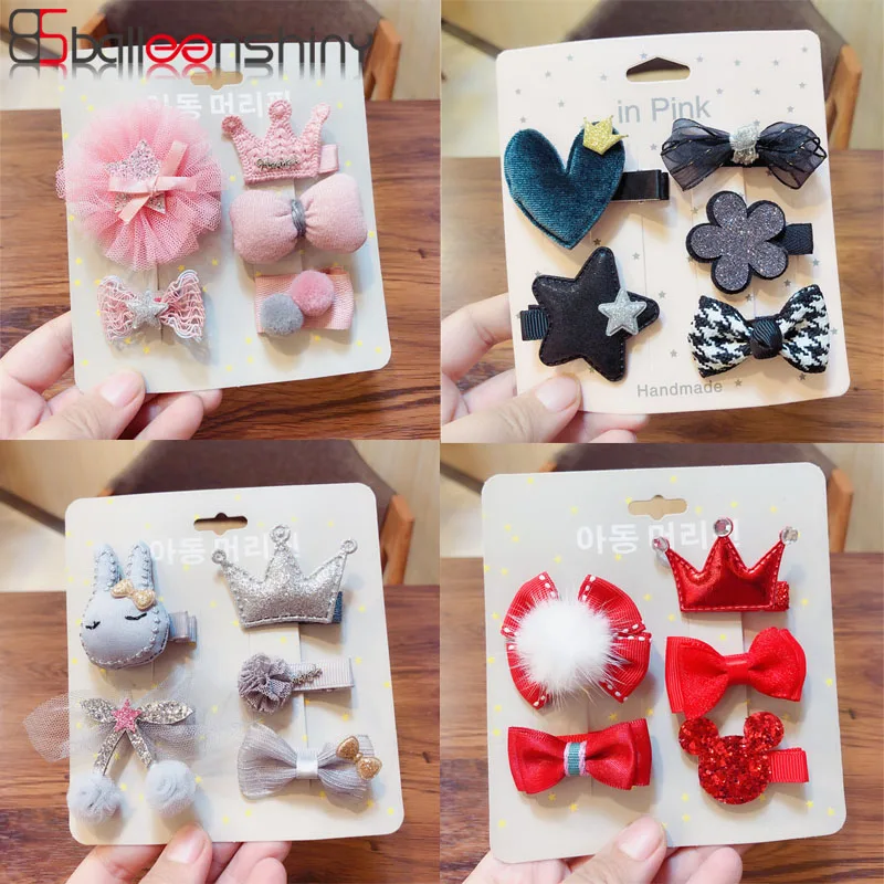 

Balleenshiny 5pcs Cartoon Baby Hair Pins Set Toddlers Infant Kids Children Animal Headwear 2019 New Kids Girl Birthday Gifts