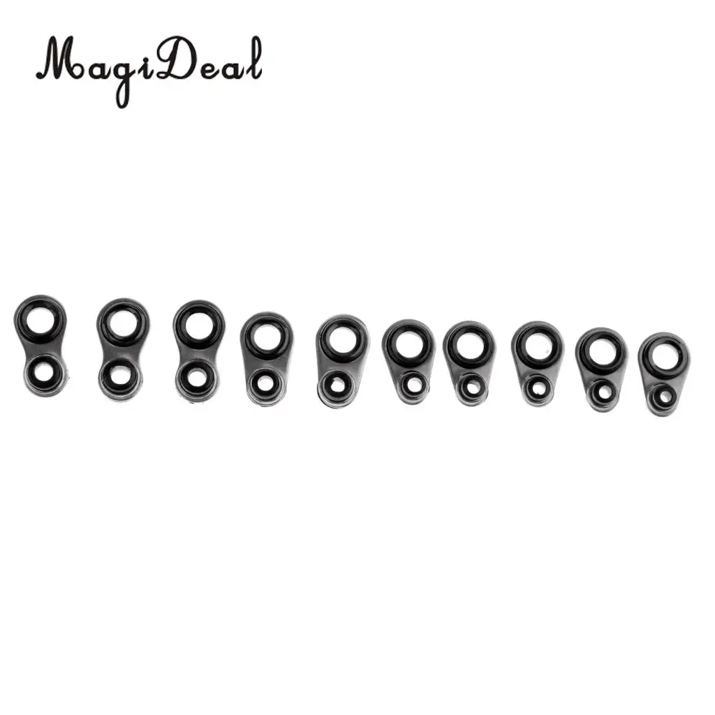 

100pcs Rod Repair Kit Mixed Size Fishing Rod Guides Line Ring Rod Tips Eye Ring 0.9-6.6mm