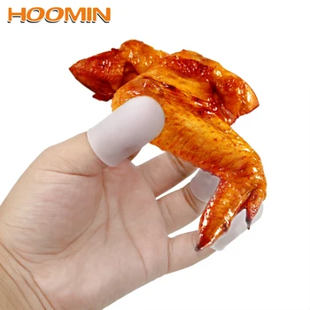 

HOOMIN 5 pcs/set Non-slip Finger Protectors Food Grade Silicone Finger Sleeve Insulation Barbecue Tool Kitchen Tool