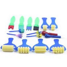 AAAJ-16pcs мини-губка для рисования, кисти, инструменты для обучения рисованию детей