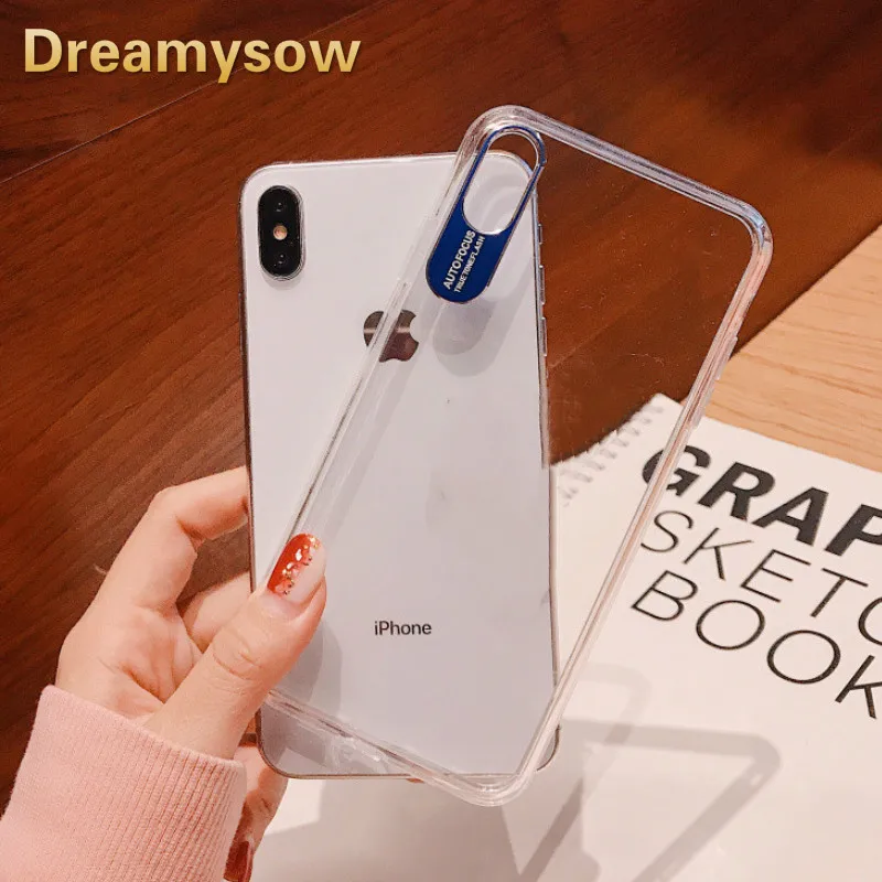 

Shockproof Hard PC Metal Camera Case For iPhone X XR XS Max Clear Cover For iPhone 6 6S 7 8 Plus Acrylic Transparent Back Cases
