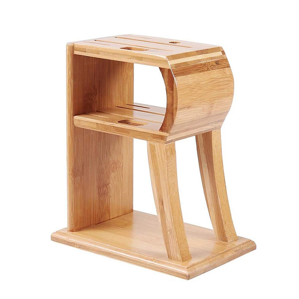 

Bamboo Knife Holder With 6 Slots,Knife Storage Organizer,Cutlery Display Stand And Storage Rack,Kitchen Scissor Holder,Knife D