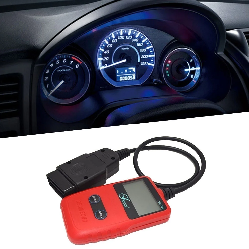 VC309 OBDII/EOBD считыватель кодов автомобиля диагностический универсальный OBD2 сканер