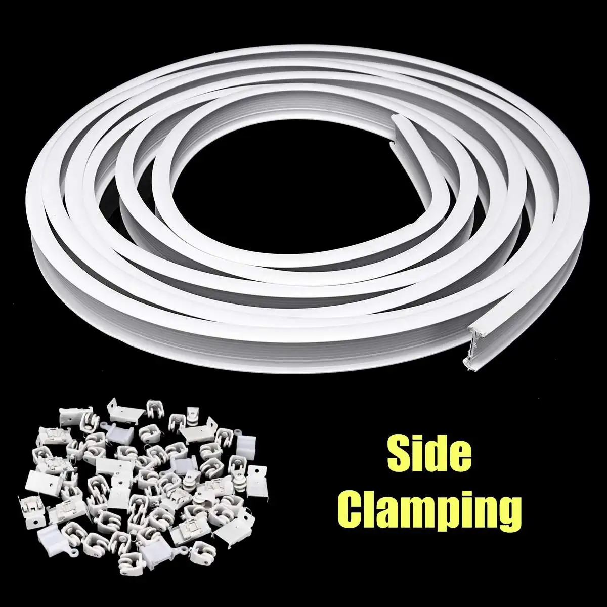 

Flexible 5m Ceiling Mounted Curtain Track Rail Straight Slide Windows Balcony Plastic Bendable Home Window Accessories Decor