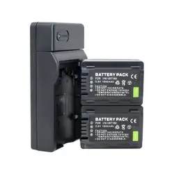 2x VW-VBT190 VW VBT190 набор для подзарядки батареи для цифрового фотоаппарата Panasonic HC-V110 HC-V130 HC-V160 HC-V180 HC-V201 HC-V210 HC-V230 HC-V250