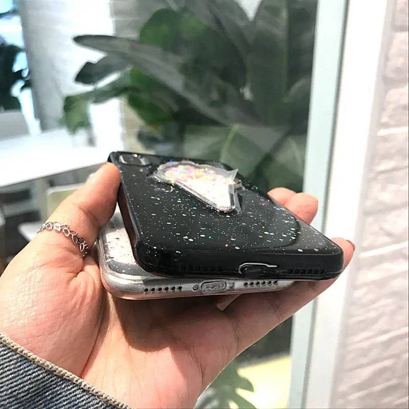 Милый Блестящий цветной чехол LOVECOM для iPhone XS Max XR 6 6S Plus мягкая задняя крышка из ТПУ