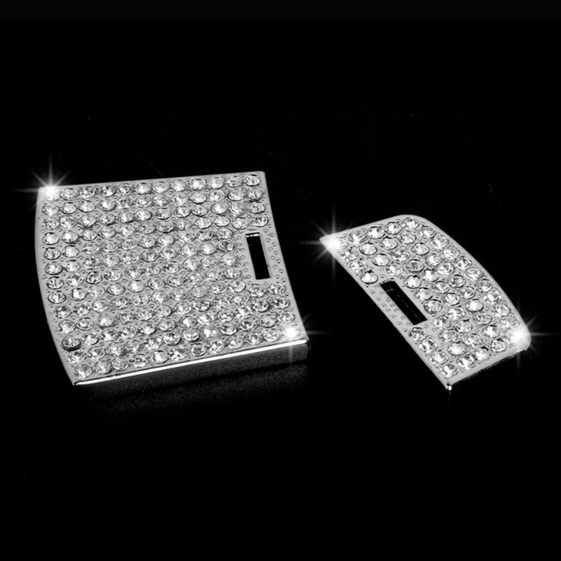 

For BMW 5 / 6 / 7 Series F10 GT F07 X3 F25 X4 F26 X5 X6 2pcs Car Handbrake Auto H Button Diamond Cover Gear Shift Sticker