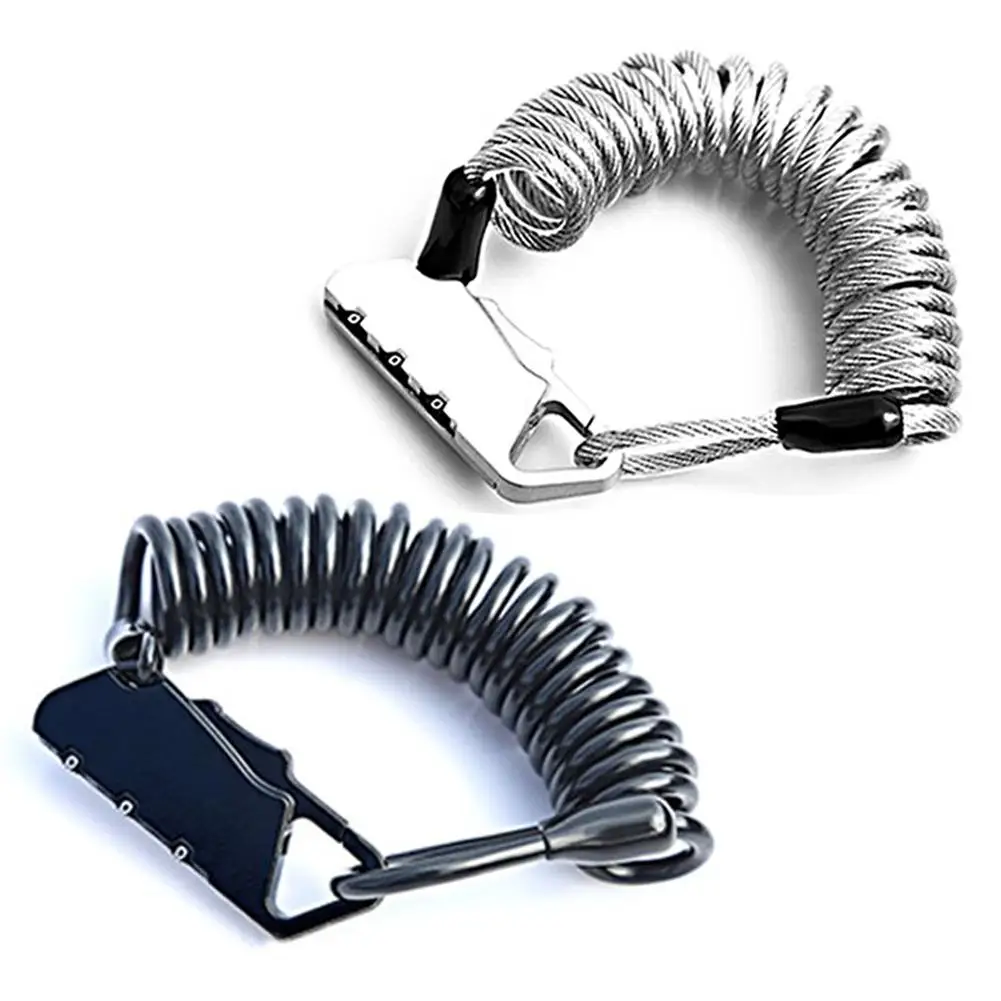 

Mini Bike Lock Fold Backpack Cycling Helmet Motorcycle Cable Lock 3 Digit Combination Anti-theft Motorcycle Lock