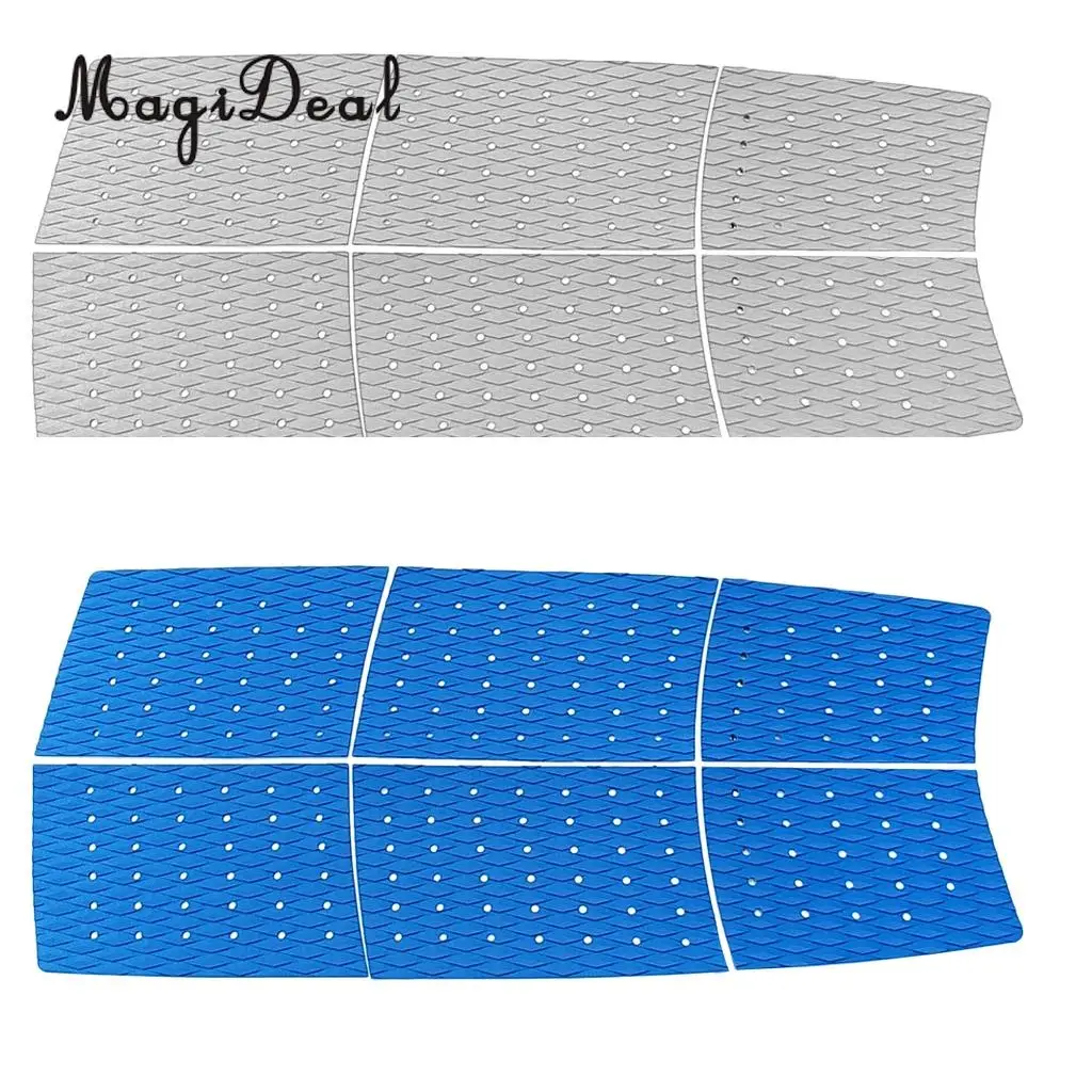 6 Pieces Surfboard Traction Pad Full Deck Grips Stomp Pads Decoration