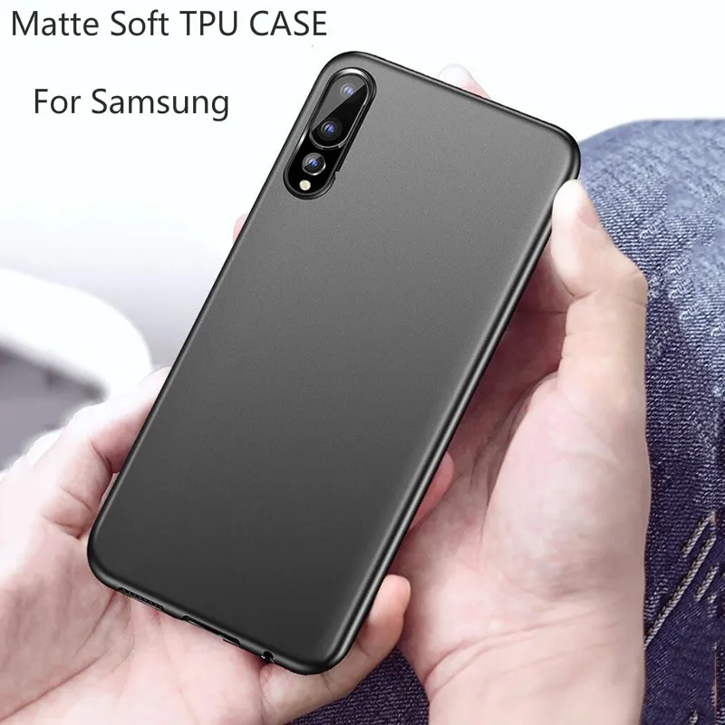 

For Samsung Galaxy A50 Case Ultra-thin Black Matte Soft Shockproof Cover Cases For Galaxy A10 A30 A70 A20E A40 A60 Phone Cover