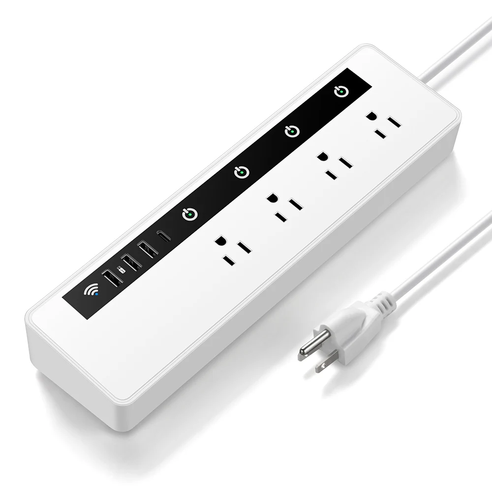 Pаспродажа Wi Fi Smart power Strip портативный штекер с 4 розетками 3 USB порта беспроводной переключатель управления AC розетки для Alexa s Google Home
