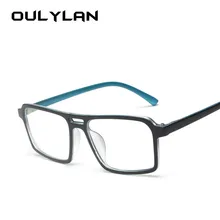 Oulylan, женские очки, оправа, Винтажный дизайн, двойной луч, поддельные очки, мужские, прозрачные линзы, Ретро стиль, оправы для очков, очки