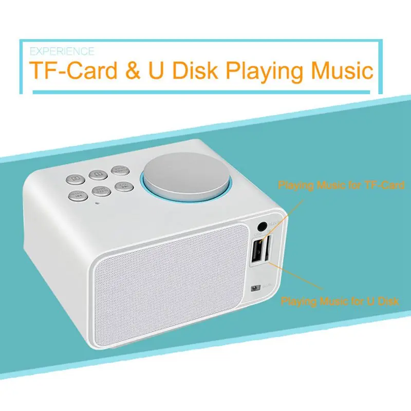  Reloj despertador Digital enchufe UE Altavoz Bluetooth con cargador Usb Radio Fm Snooze juego de ta