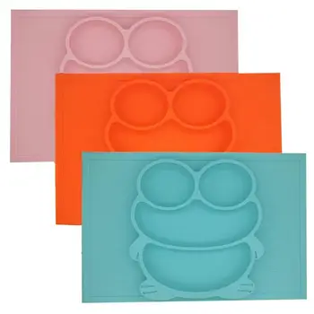 

Baby Tableware One-piece Fruit Pattern Mat Frog Tray Food Divider
