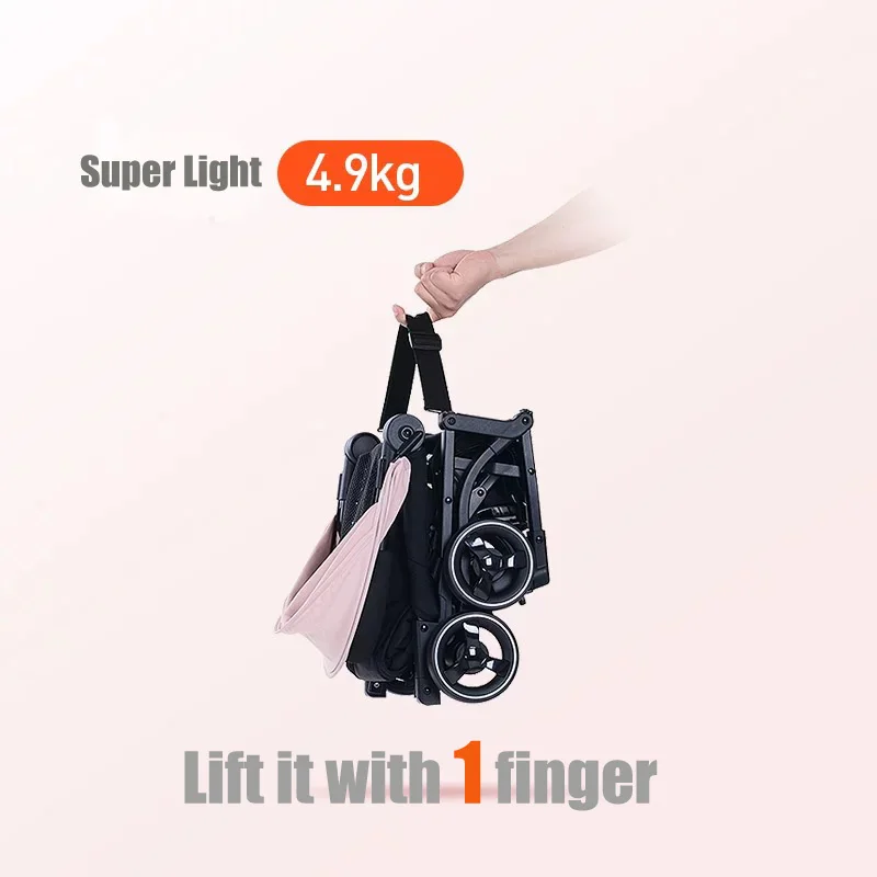  Baby Stroller Folding Car Small Lightweight 4 Season Use Shock-resistance Four Wheels Stroller VS X