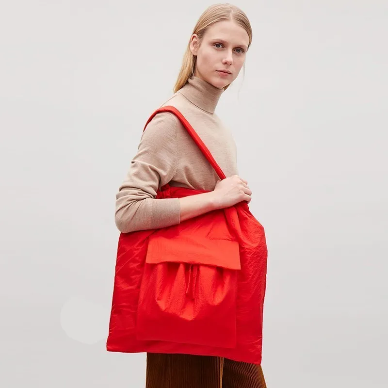 

2019 New Spring Summer Woman Fashion Handbags Big Capacity Shoulder Bags Casual Tote Female Open Pocket Cloth Handle Bag OC009