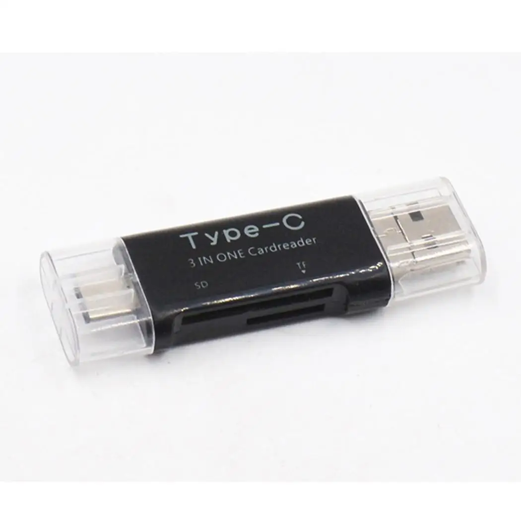 3 в 1 Тип C/Micro USB/USB 2 0 дома путешествия офиса и т. Д. SD/TF кардридер адаптер для OTG