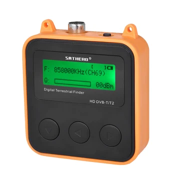 

SATHERO SH-110HD TV Receiver Terrestrial Signal Finder Meter DVB-T DVB-T2 HD Digital TV Signal Finder Receiver LCD Dispaly
