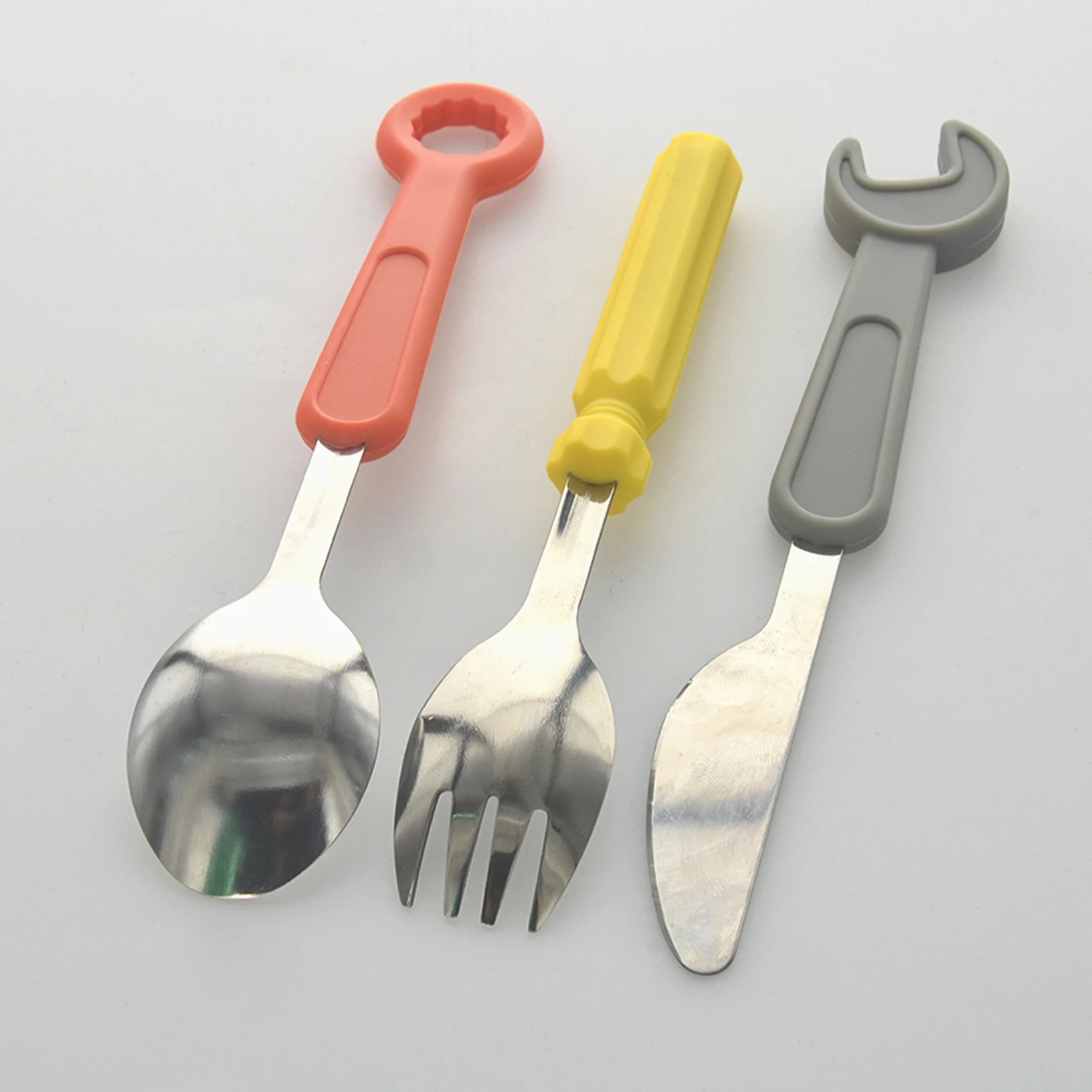 Cutlery Kids Adult Wrench Screwdriver Fork Spoon Picnic Set Portable Travelin Rice Scoop from