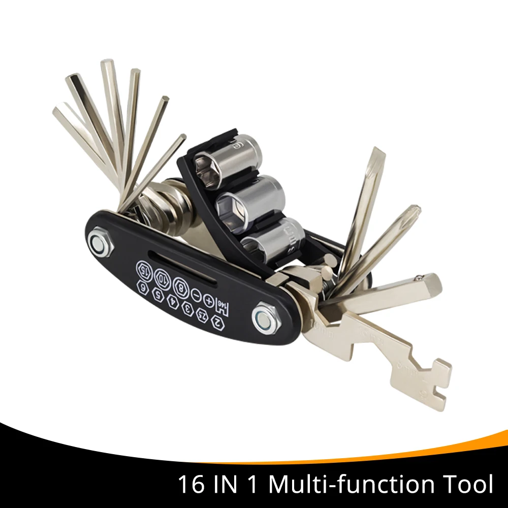 

16 in 1 Multi-function Bicycle Repair Tools Kit Hex Spoke Cycling Screwdriver Tool MTB Cycling Bike Tool Also for Scooter Parts