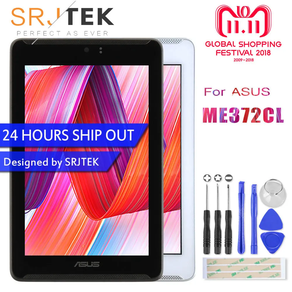 Original For ASUS Fonepad 7 LTE ME372CL K00Y LCD Display Matrix Touch Screen Digitizer Full Assembly with frame Tablet PC Parts Original For ASUS Fonepad 7 LTE ME372CL K00Y LCD Display Matrix Touch Screen Digitizer Full Assembly with frame Tablet PC Parts