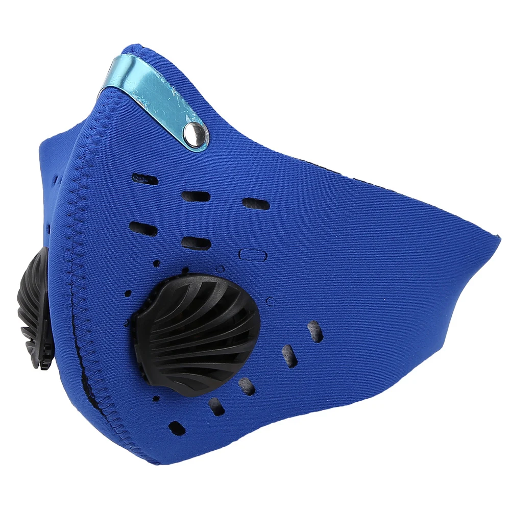 

Activated Carbon Anti Dust Dustproof Pm2.5 Filter Half Face Mask for Outdoor Cycling Blue 3D Cropped Breathable Valve Mask