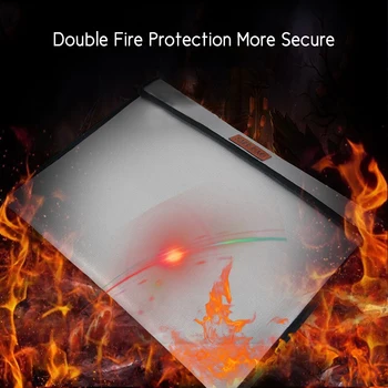 

15 * 11inch Fireproof Document Bag Holder Pouch Non-Itchy Silicone Coated Household Office Fire & Water Resistant File Folder