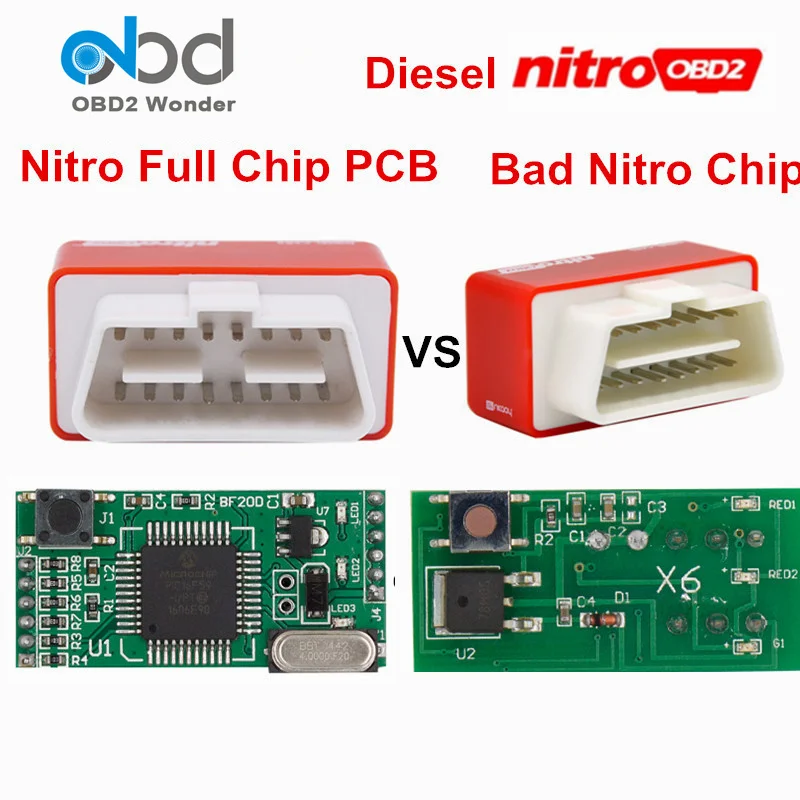 

2 Layer Pcb Nitroobd2 Ecoobd2 Chip Tuning Box Eco Obd2 Nitro Obd2 Plug Drive For Gasoline Diesel More Power Torque Save Fuel