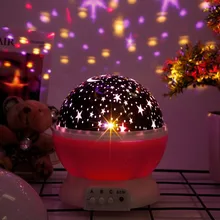 Doxa LED Rotating Night Light Projector Spin Starry Moon Sky Star Master Children Kids Baby Nursery Sleep Romantic USB Lamp