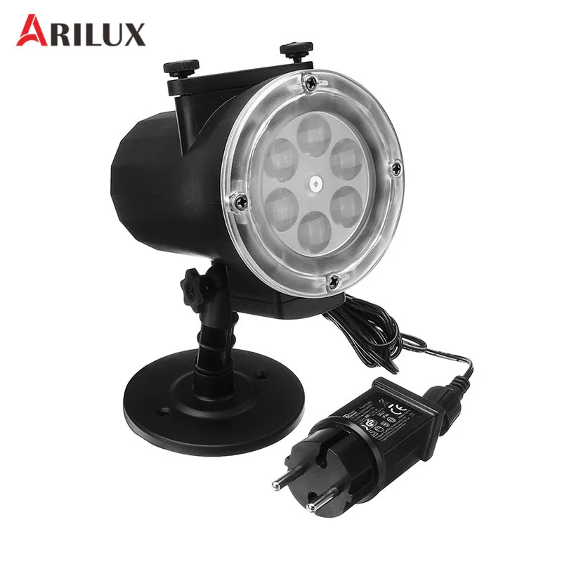 

ARILUX Moving Christmas Laser Projector Lamp 12 Patterns 7W LED Remote Landscape Stage Light Outdoor Holiday Decoration Spotligh