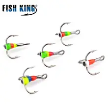 Ни один 5 шт./компл. Ice Рыбалка Крючки поставки 8#/10#/12#/14#3 когтеобразные Крючки снасти инструменты