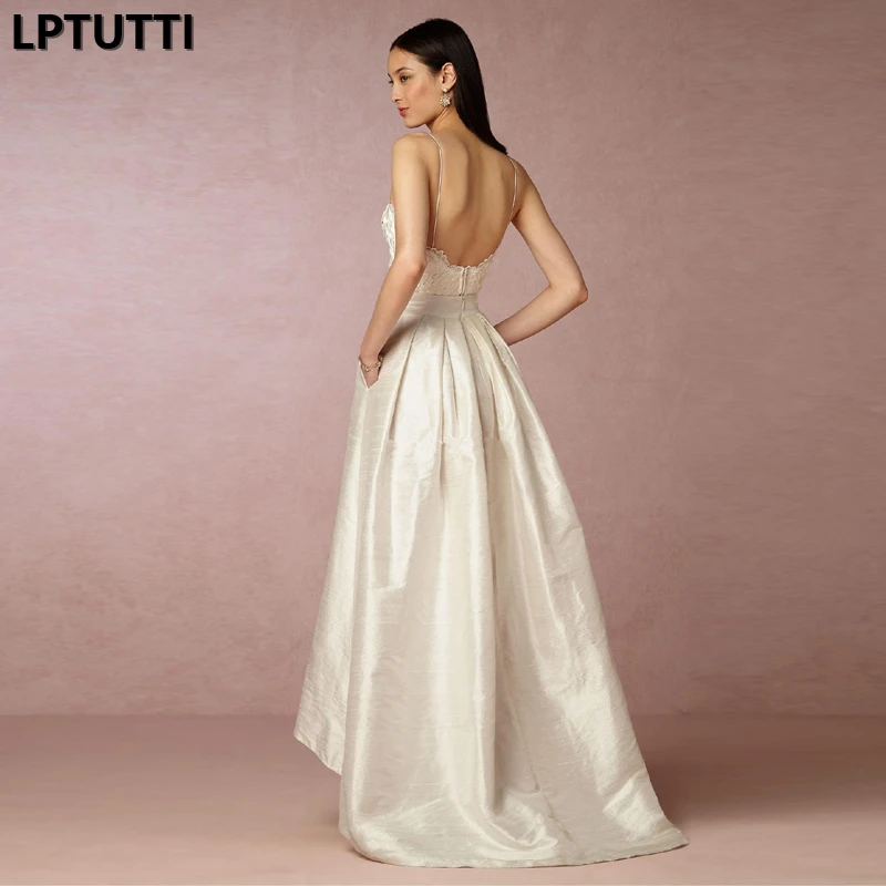 LPTUTTI Lace Satin New Sexy Vintage Princess Bridal Marriage Gown Boho Bride Simple Party Long Luxury Wedding Dresses LPTUTTI Lace Satin New Sexy Vintage Princess Bridal Marriage Gown Boho Bride Simple Party Long Luxury Wedding Dresses