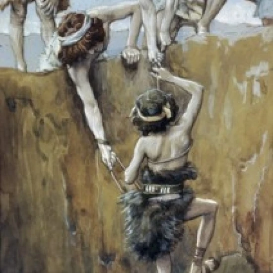 Joseph Cast into the Pit James J. Tissot (1836-1902/French) еврейский музей Нью-Йорк постер печать (18x24) | Дом