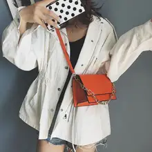 Модная женская сумка-мессенджер из искусственной кожи Сумки-сэтчел через плечо на цепочке дизайнерские сумки с клапаном клатч женская сумка-мессенджер