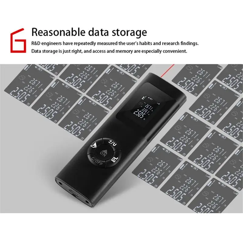 Дальномер 40 м ультра мини USB зарядка Карманный дальномер Высокая точность